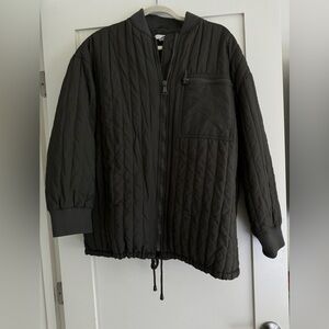 *LIKE NEW* Dark Gray Quilted Bomber Jacket